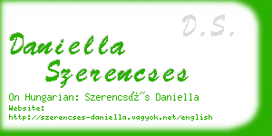daniella szerencses business card